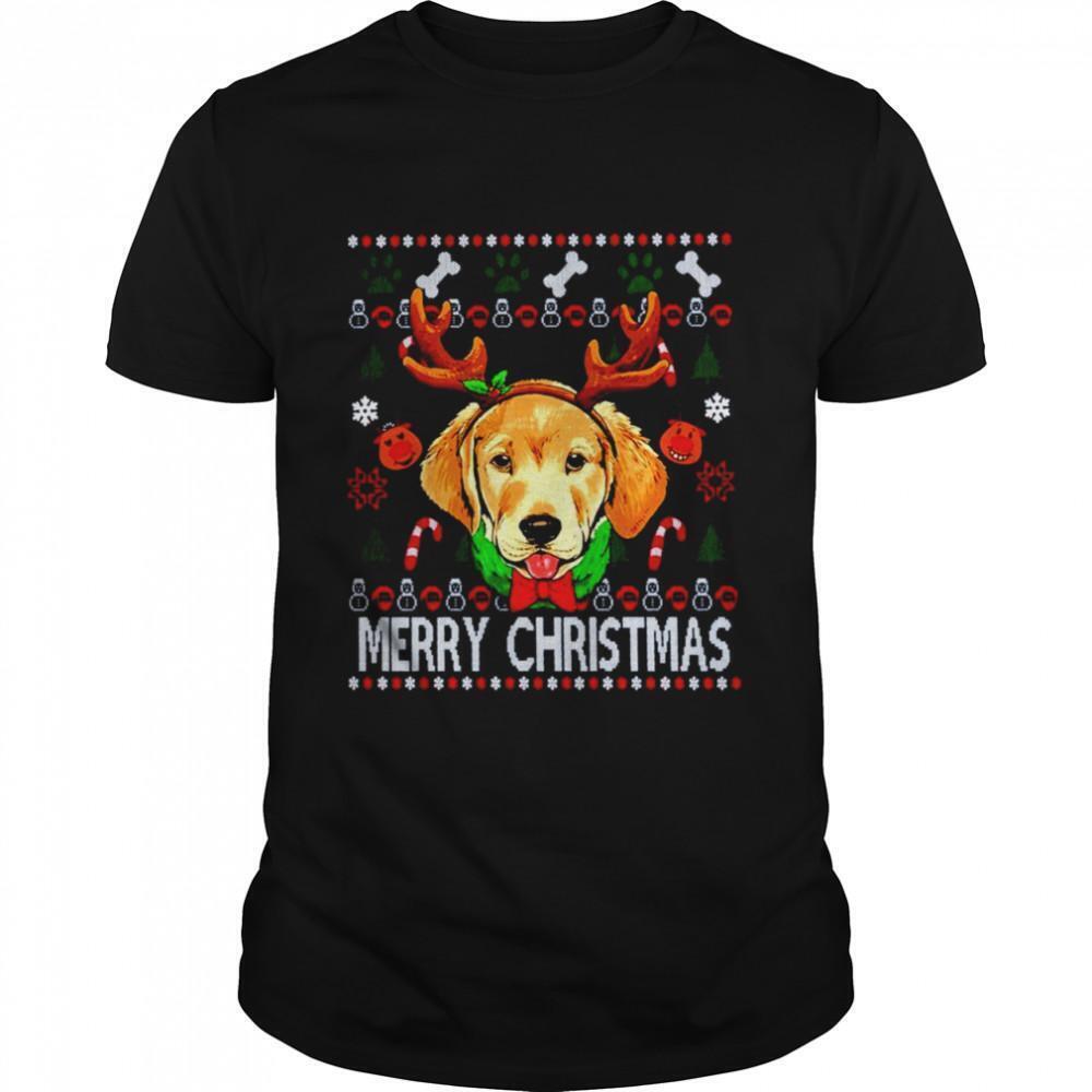 Golden Retriever Merry Christmas Shirt